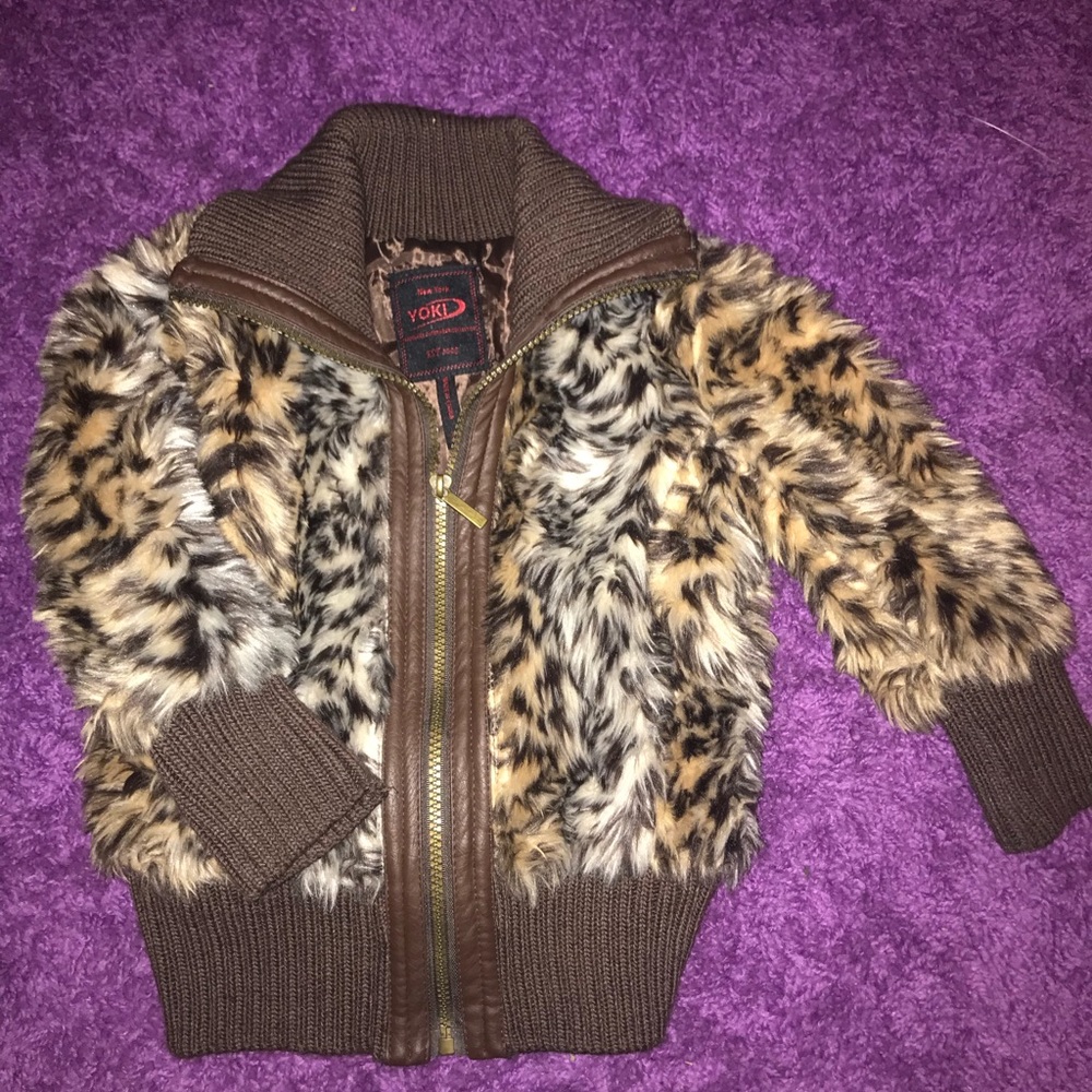 Toddler faux fur jacket